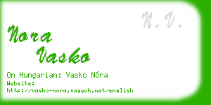 nora vasko business card